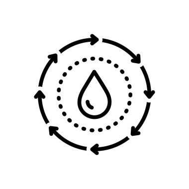 Dolaşım için siyah çizgi simgesi 