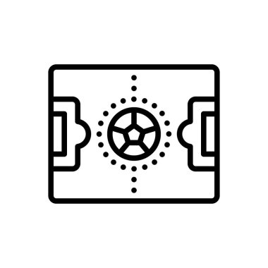 Ortası için siyah çizgi simgesi 