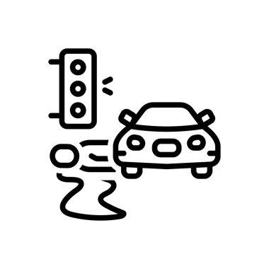 Saldırı için siyah çizgi simgesi 