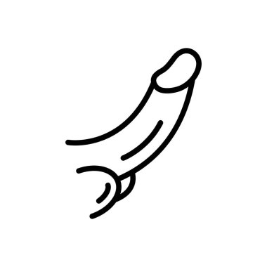 Black line icon for dick 