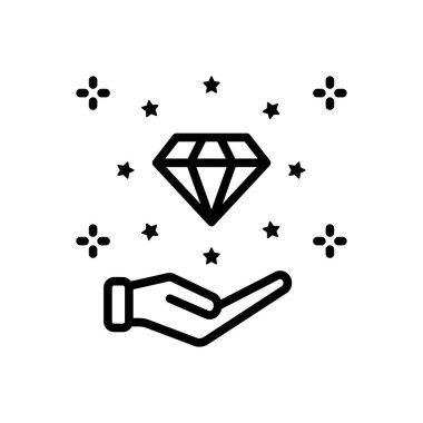 Değerler için siyah çizgi simgesi 