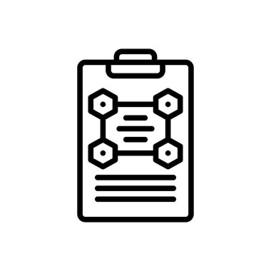 Protokol için siyah çizgi simgesi 