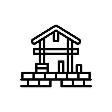 Temel için siyah çizgi simgesi 