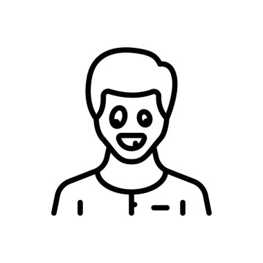 Tek için siyah çizgi simgesi 