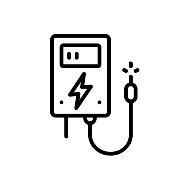 watt için siyah çizgi simgesi 