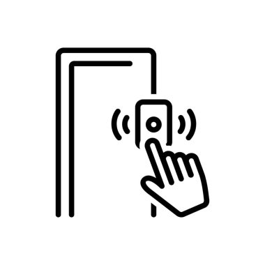 Bell için siyah çizgi simgesi 