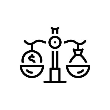 Karşılaştırma için siyah çizgi simgesi