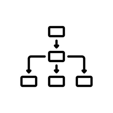 Diyagram için siyah çizgi simgesi 