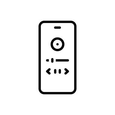 Kablosuz için siyah çizgi simgesi