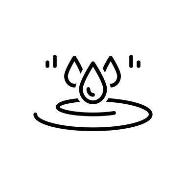 Siyah çizgi simgesi için damla 