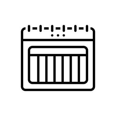 Hafta için siyah çizgi simgesi 