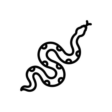 Yılan için siyah çizgi simgesi 