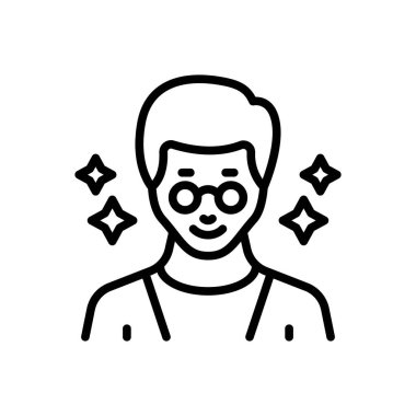 Aktörler için siyah çizgi simgesi 