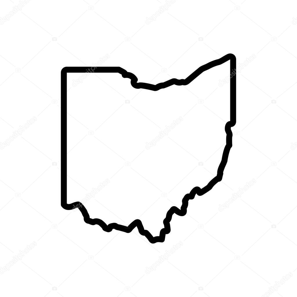 Black line icon for dayton