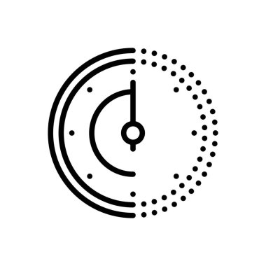 Black line icon for speed 