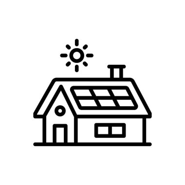 Black line icon for panels 