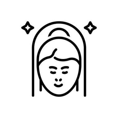 Güzellik için siyah çizgi simgesi 