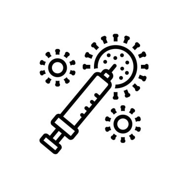 Black line icon for eradicate 