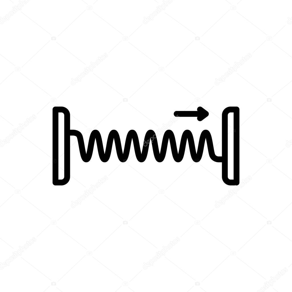 Black line icon for momentum