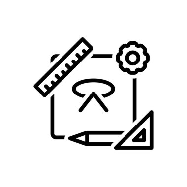 Proje için siyah çizgi simgesi 