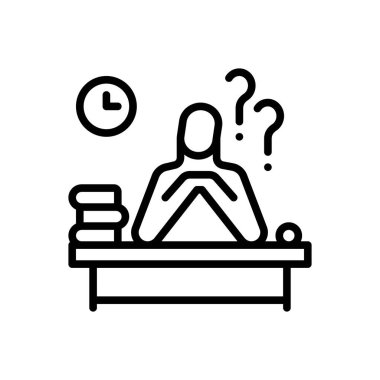 Black line icon for considers 