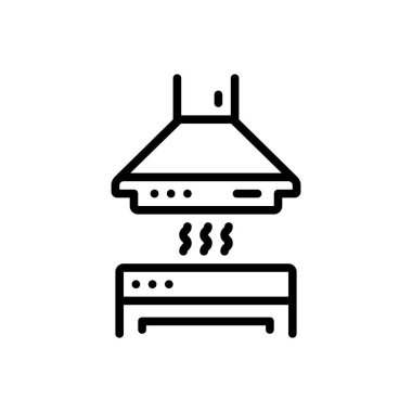 Black line icon for chimney