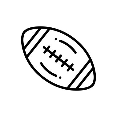 Black line icon for rugby 