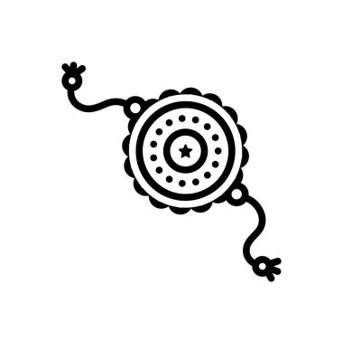Black line icon for rakhi 