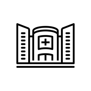 Merkez için siyah çizgi simgesi 