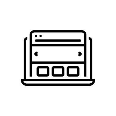 Siyah çizgi kutsal kişilerin resmi web sitesi için 