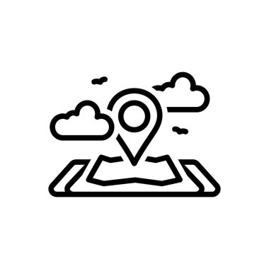 Konum için siyah çizgi simgesi 