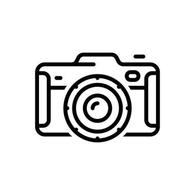 Black line icon for cameras 