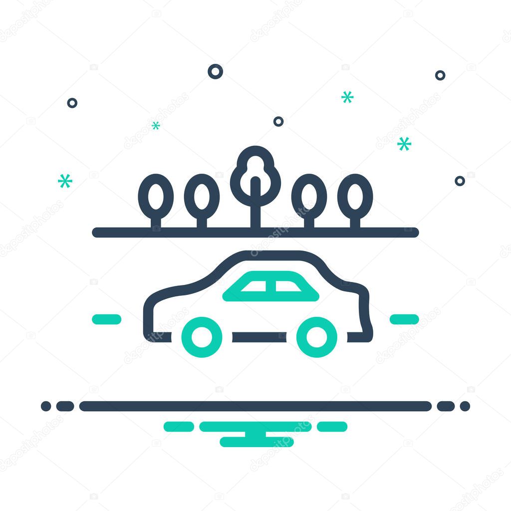 Mix icon for car