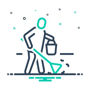 Temizlik için simgeyi karıştır 