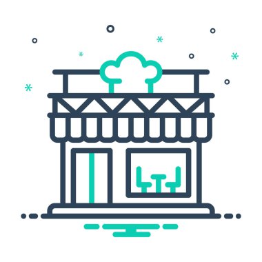 Restoranlar için karıştırma simgesi 