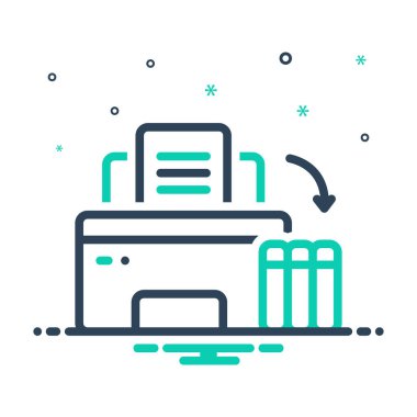 Mürekkep jeti simgesini karıştır 