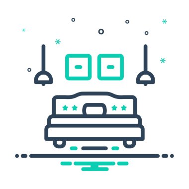 Yatak odası için simgeyi karıştır 