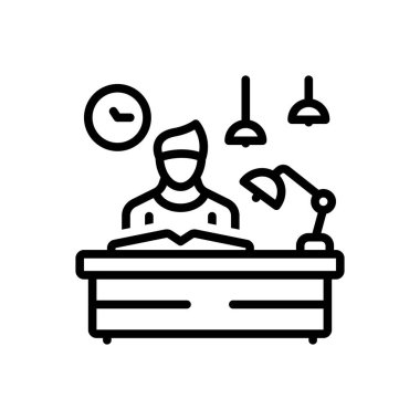 Çalışma için siyah çizgi simgesi 