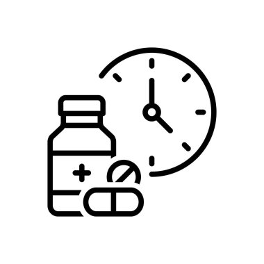 Doz için siyah çizgi simgesi 