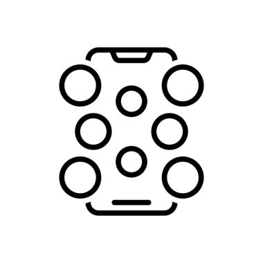 Sosyal için siyah çizgi simgesi 