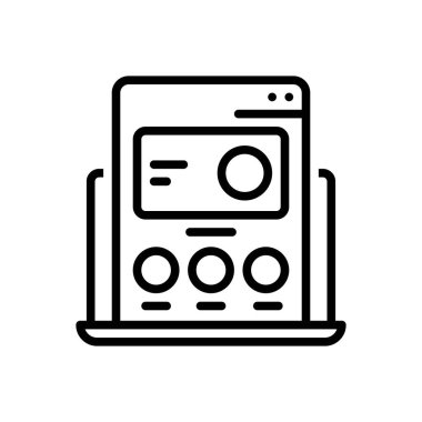 Siyah çizgi kutsal kişilerin resmi web sitesi için 