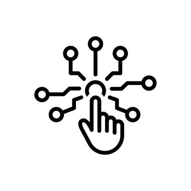 Bağlantı için siyah çizgi simgesi 