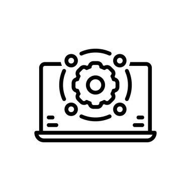 Siyah çizgi simgesi geliştirme için 