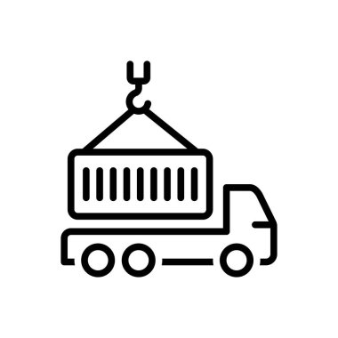 Yük için siyah çizgi simgesi 