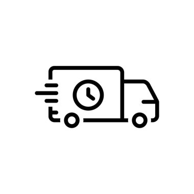 Siyah çizgi simgesini nakliye için 