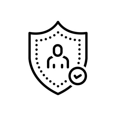 Siyah çizgi simgesini güvenliği için 