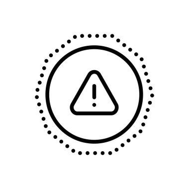 Dikkat için siyah çizgi simgesi 