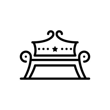 Kürsü için siyah çizgi simgesi 