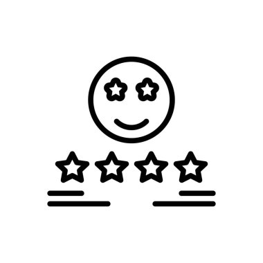 Tatmin için siyah çizgi simgesi 