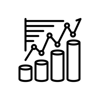 Çubuk için siyah çizgi simgesi 